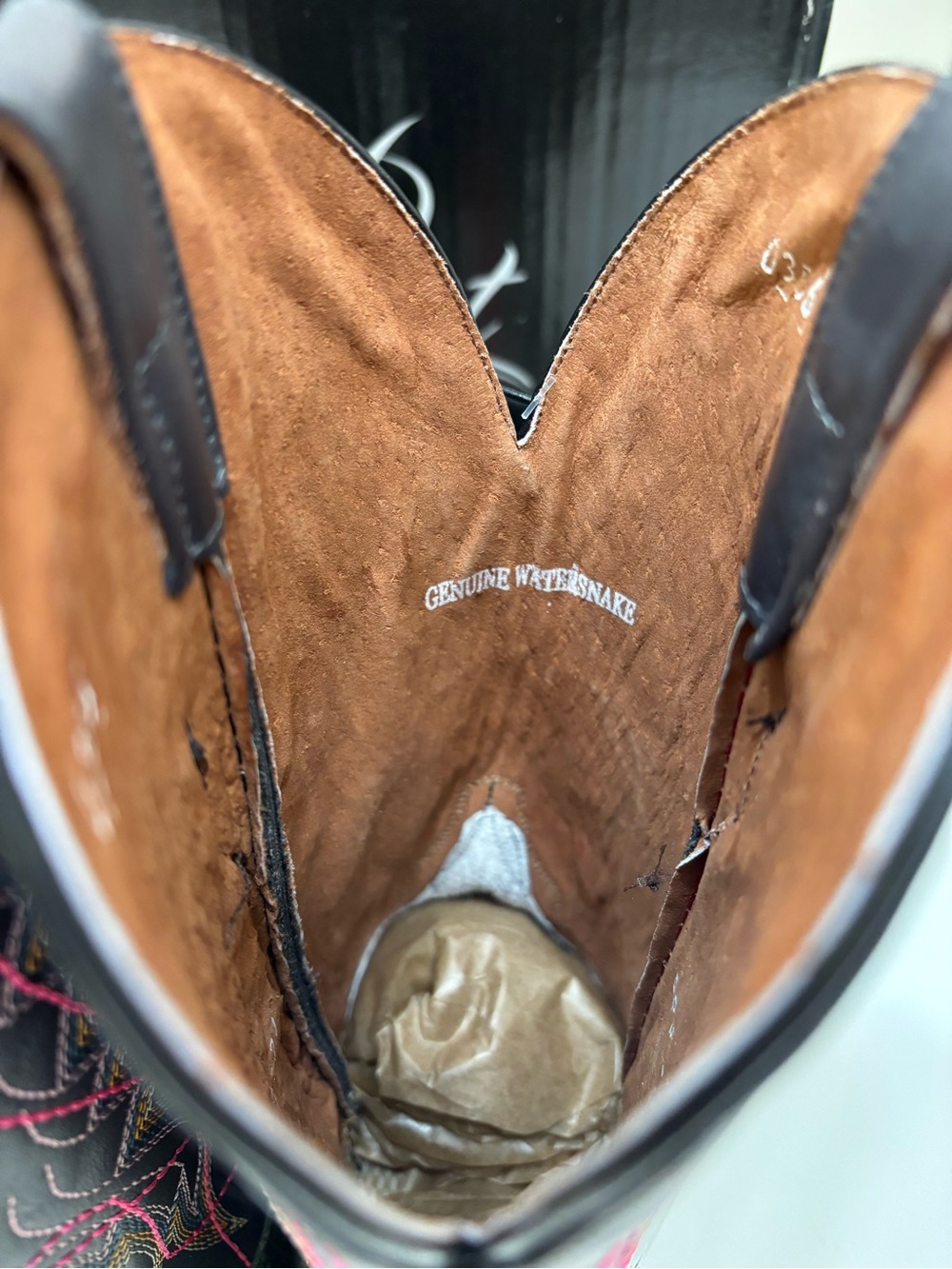 🐍 Dan Post Genuine Watersnake Cowboy Boots — NWT — Sz 7 - Picture 5 of 11